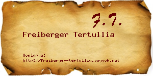 Freiberger Tertullia névjegykártya